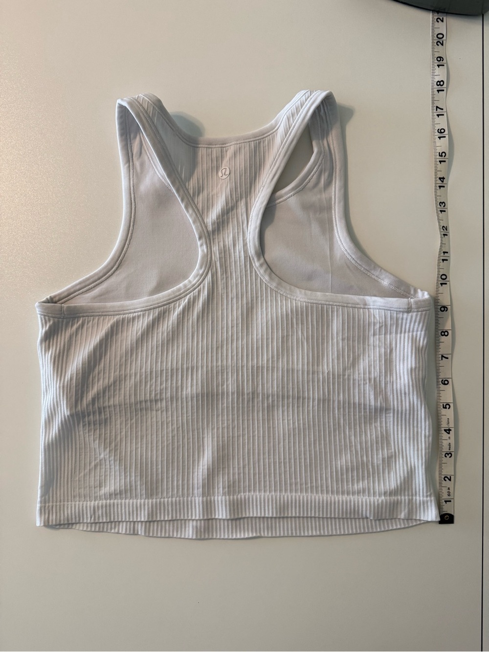 Lululemon Ribbed White Racerback Crop Tank Top - Picture 8 of 8